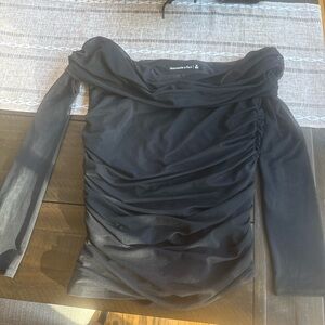 Abercrombie & Fitch Off the Shoulder Ruched Top